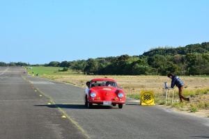 PORSCHE 356 competing PC competition in whole runway area in Nankishirahama Airport Site
