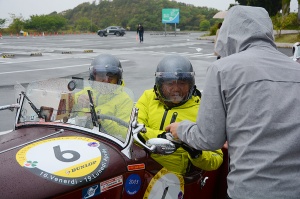 鳥羽展望台でスタンプを受ける FIAT 508S BALILLA COPPA D'ORO
